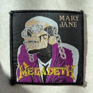 Vintage Megadeth "Mary Jane" Patch New - 90s Heavy Metal Band Memorabilia - Authentic Woven Sew-on Badge