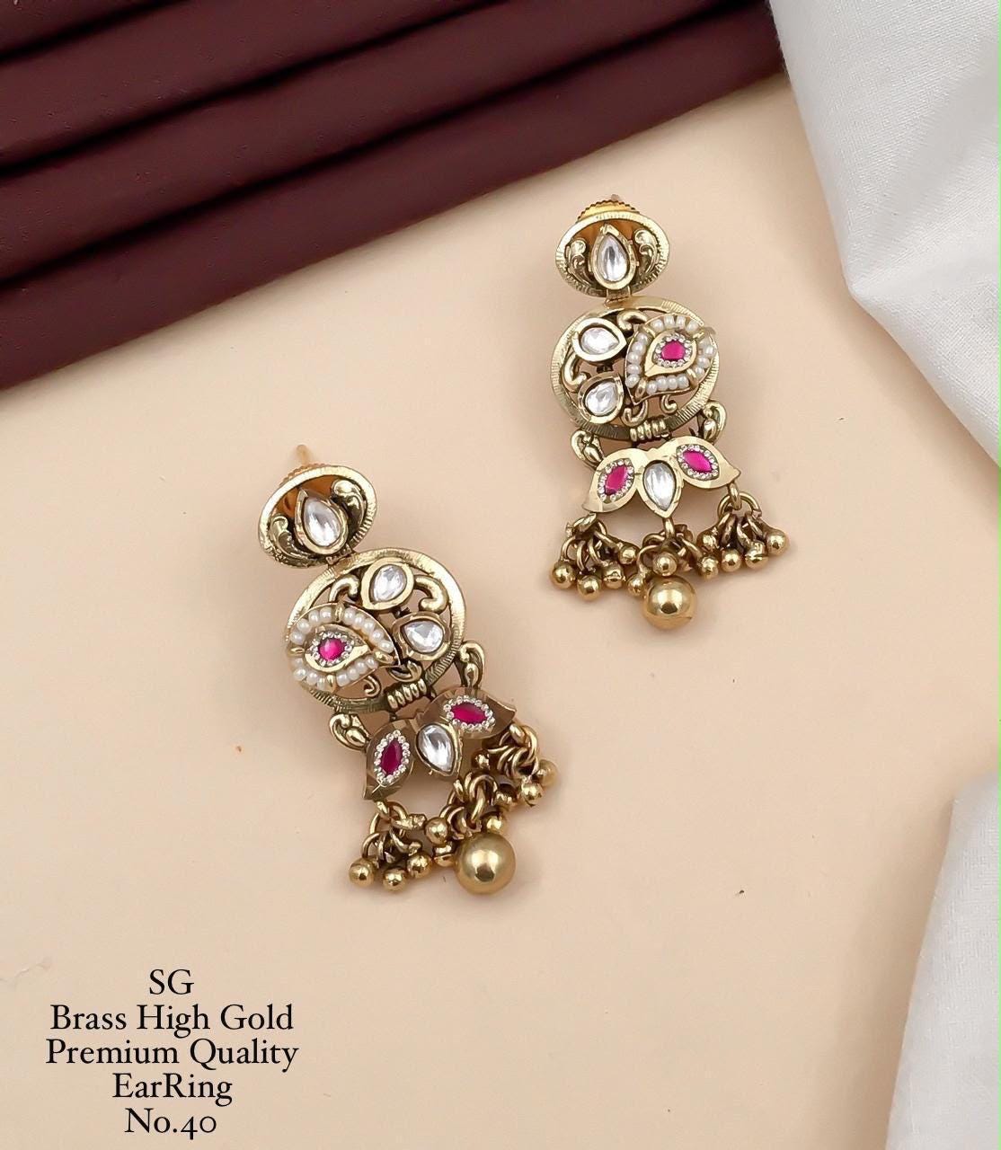 Gold Plated Jhumka Earrings