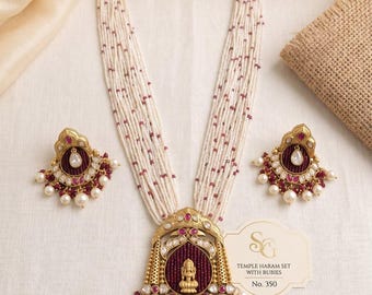 Collana lunga Navratri, gioiello etnico per le feste, accessorio tradizionale indiano