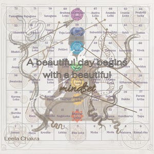 Printable Leela Chakra Board Game PDF Spiritual Self Discovery Game Mindfulness Tool Digital Download Chakras Alignment Gift