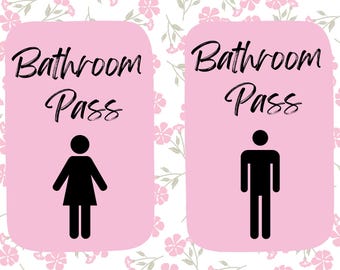 Floral Themed Classroom Passes (NOT editable)