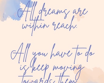 Dream Inspirational Quote Poster