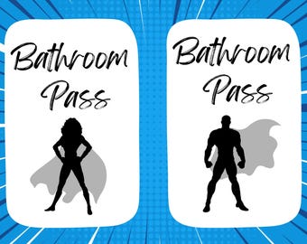 Superhero Themed Classroom Passes (NOT editable)