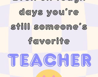 Favorite Teacher Poster