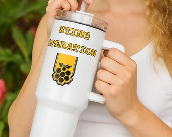 Taza de vaso de 40 oz, regalo de verano, taza de café con aislamiento para hidratación, vaso de agua, regalo de apicultor