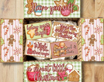 Christmas Cookie Care Package Printables • DIY Box Decor, College Gift (Digital Download) CPK-CHR