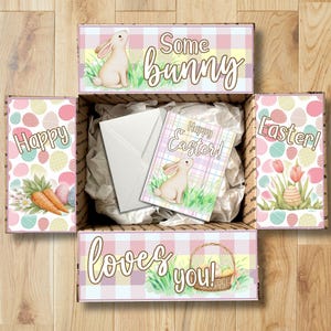Easter Care Package Printables • Some Bunny Loves You Pastel Colors Box Decor • Printable Box Flap Kit • Instant Download CPK-EAS