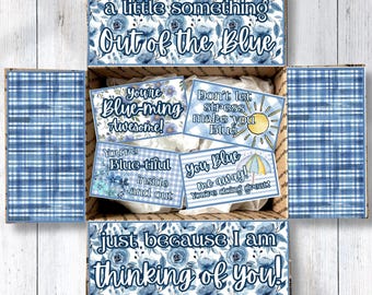 Thinking of You Care Package Printables • Out of the Blue Box Decor • Printable College Gift Box Flap Kit • Instant Download CPK-COL