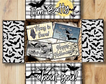 Halloween Care Package Printables • Bat Themed DIY Box Decor (Digital Download) CPK-FAL
