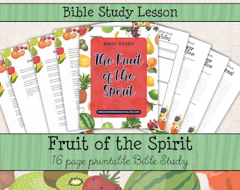 Fruit of the Spirit Bible Study • Bearing Fruit Printable Lesson • Instant Download