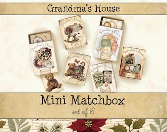 Christmas Mini Matchbox Set • Heirloom Printable Junk Journal Pages • Nostalgic Winter Scrapbook Kit (Instant Download) JJF-CHR