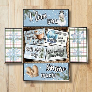 Winter Schnee Care Paket Printables: DIY Box Decor (Instant Download)