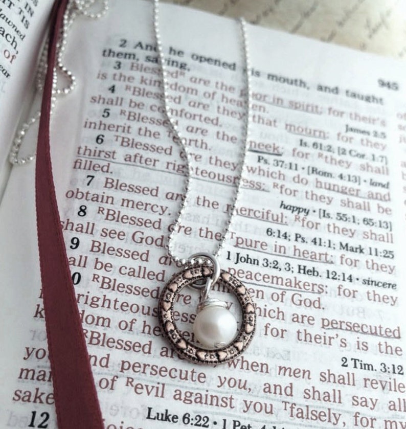 Purity Necklace Freshwater Pearl guard Your Heart Etsy