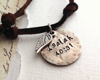 Secret Message Personalized Nickel Coin Men's Necklace