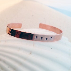 Personalized Copper Cuff Bracelet 画像 1