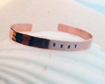 Personalized Copper Cuff Bracelet