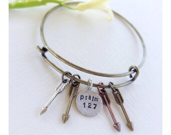 Psalm 127 Mother's Charm Bracelet Custom Arrows