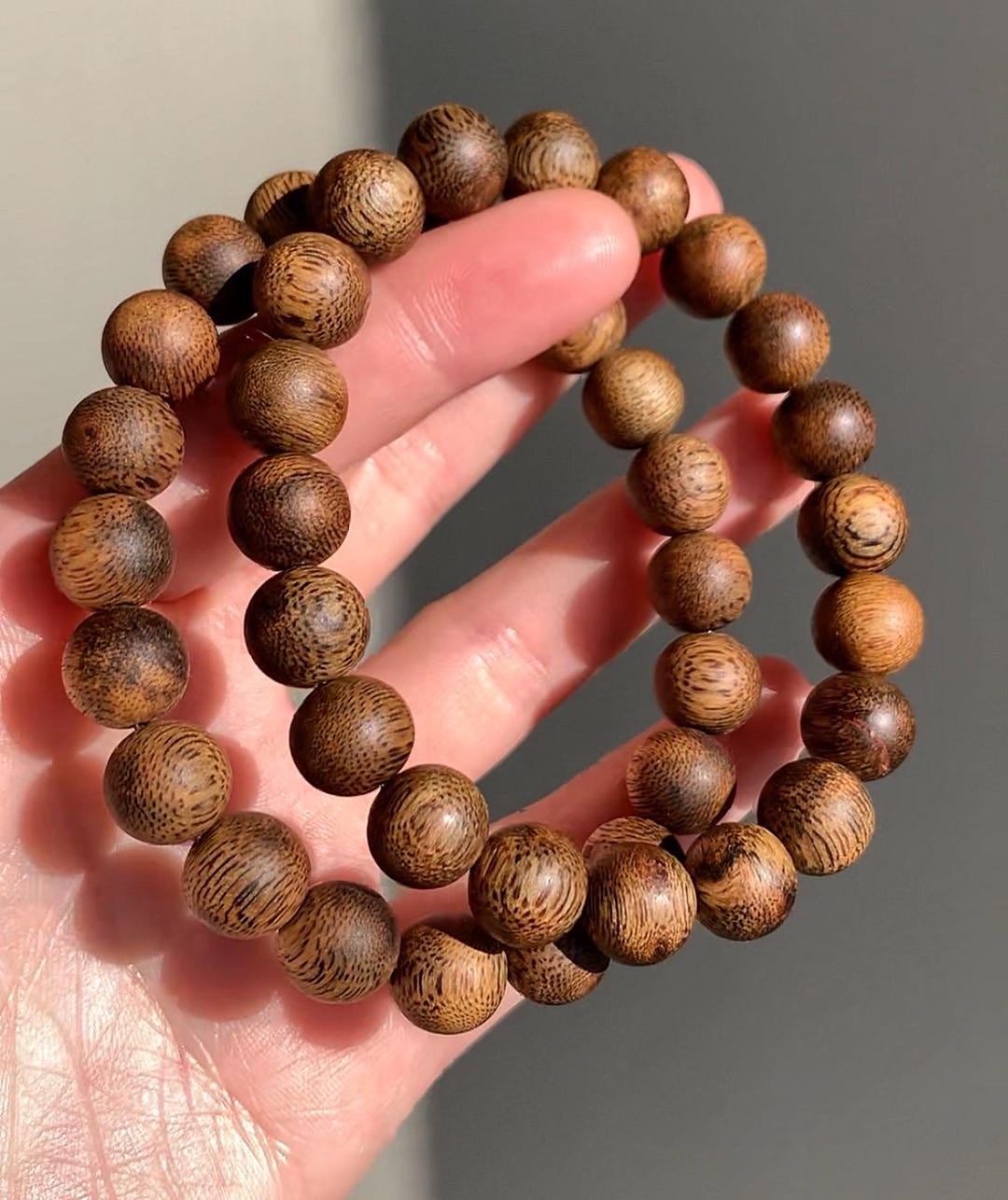 10MM AAAA+ Natural Kynam Agarwood Bracelet | Rare High-resin Green ...