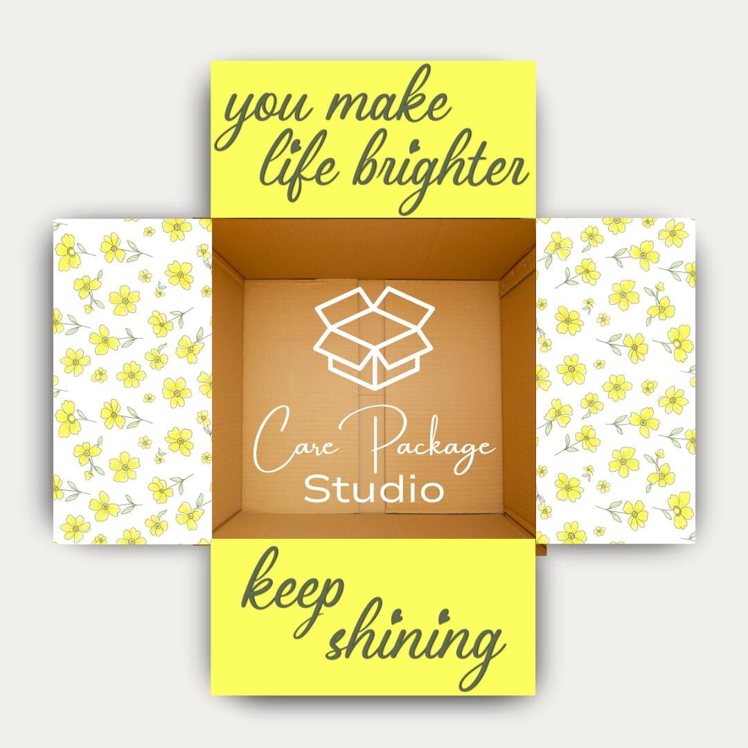 You Make Life Brighter Care Package Box Labels, Encouragement Box for ...
