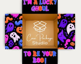 Halloween Care Package Sticker Kit, Long Distance Care Package Labels, Military Deployment Gift Box Flap Stickers, Boyfriend Gift Stickers