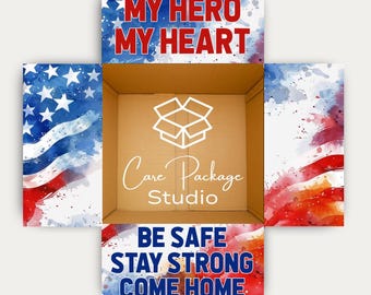 Military Deployment Care Package Box Flaps, Stay Safe Come Home Decorations, Patriotic Military Mail Call Labels, Soldier Gift Box Stickers