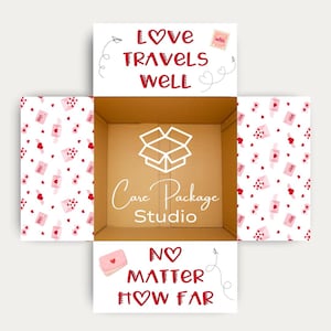 Long Distance Relationship Care Package Sticker Kit, Care Package Labels Deployment Box, Thinking of You Care Gift Box, Missing You Gift Box
