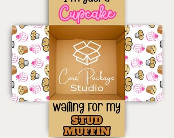 DEPLOYMENT Care Package Box Flap Stickers, Long Distance Relationship Shipping Decor, Deployed Husband Gift Box Labels, Cupcake Box Sticker