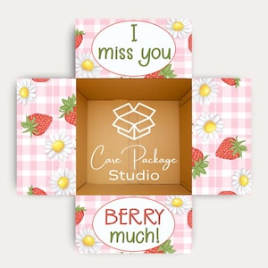 Missing You Care Package Sticker Kit, Long Distance Relationship Care Package Labels, Thinking of You Care Gift Box Flap Stickers, Box Label