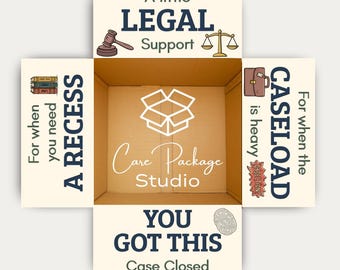 Law School Care Package Stickers, Law Student Survival Kit, Future Lawyer Gift Box Flap Labels, First Year Law Student Gift Box Decoration