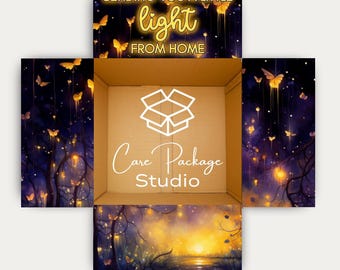Firefly Care Package Box Flap Stickers, Sending a Little Light from Home, College Care Package Decorations, Deployment Care Package Labels