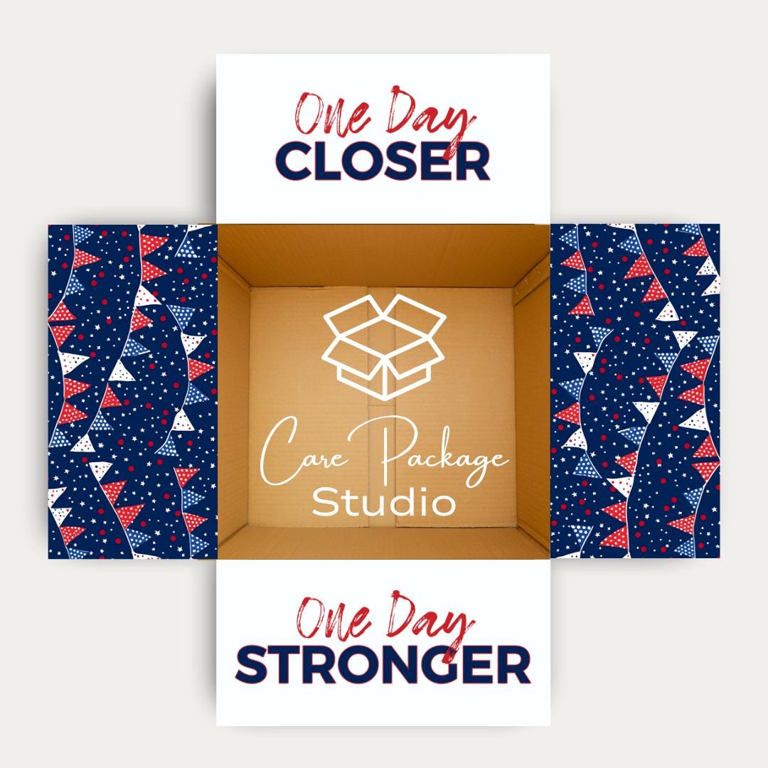 Patriotic Military Care Package Flap Stickers, Deployment Box Decor ...