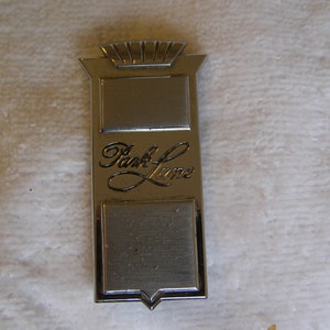 Vintage All Chrome Ford Mercury Parklane Door Panel Emblem