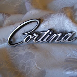 Genuine Vintage Ford Cortina Emblem Script Letters