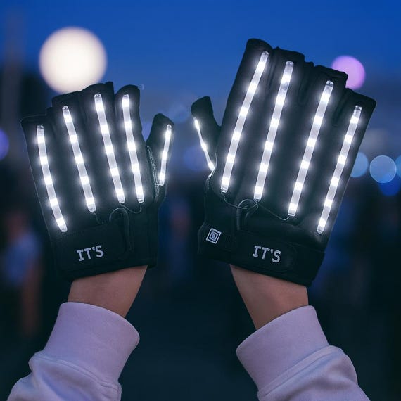 LED-Leuchthandschuhe fr Rave-Festivals | Blinkende Party-Ausrstung |  Wiederaufladbare Leuchthandschuhe fr Nachtveranstaltungen, Cosplay und  Tanz - Etsy.de