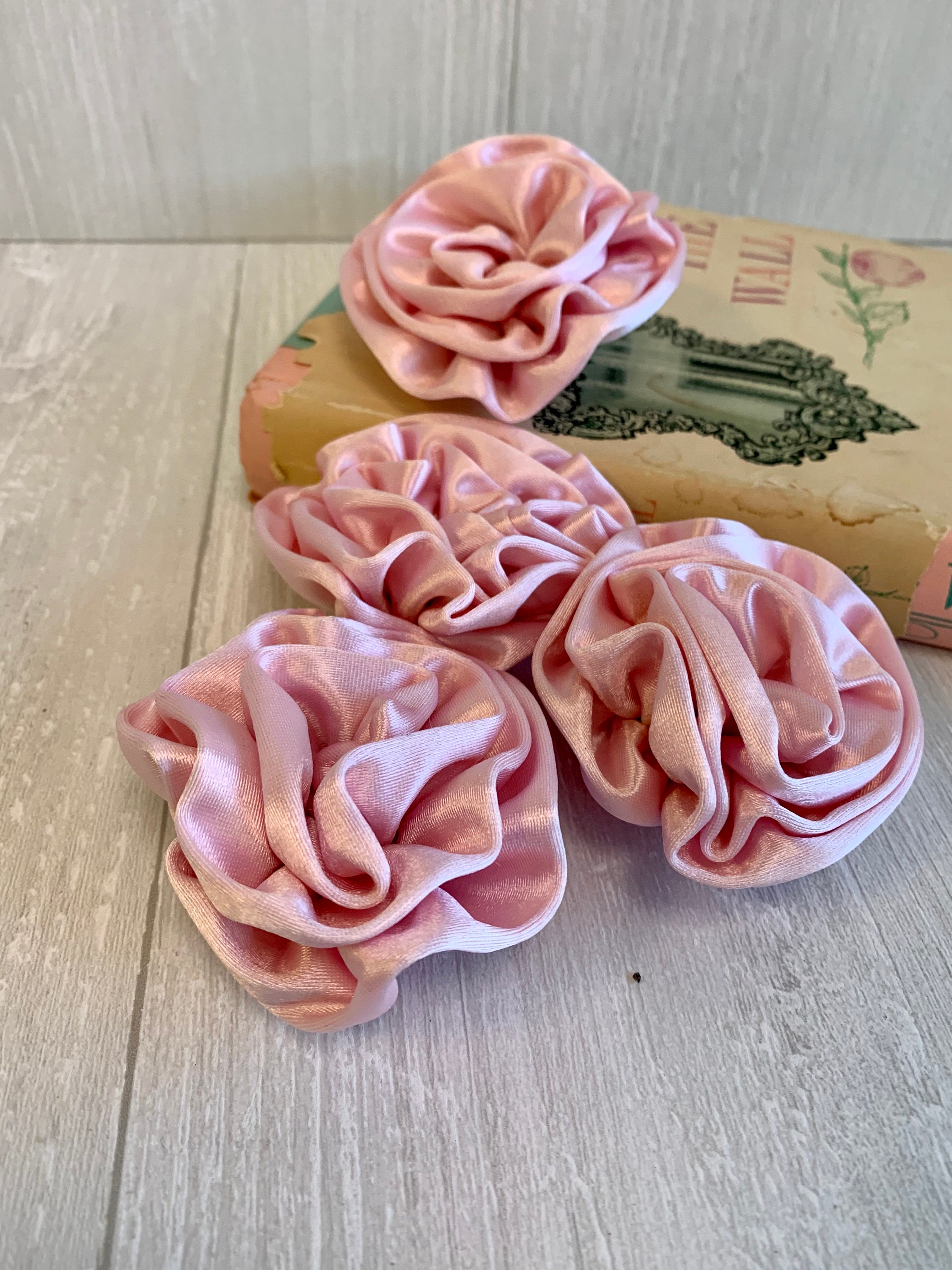 Pink Silk Flowers Fabric Flowers Flower Trim pink flowers Etsy