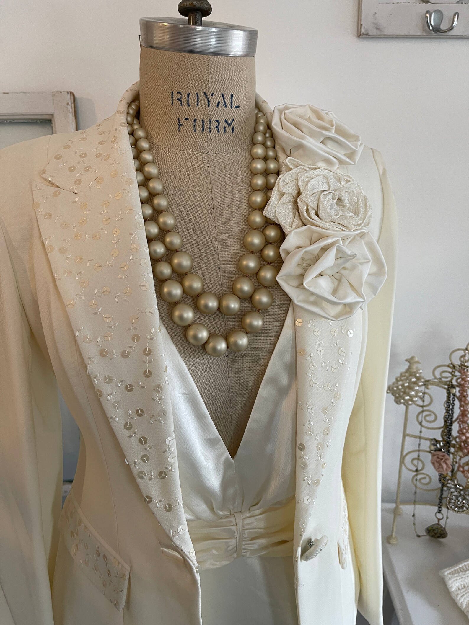 Stunning Ivory Vintage Blazer Ivory Blazers Vintage Blazers - Etsy