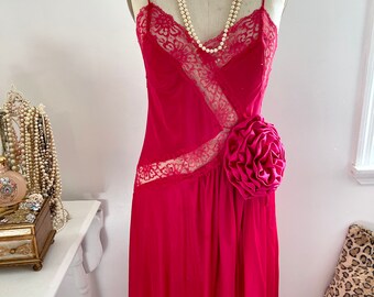Red Olga Nightgown Etsy UK