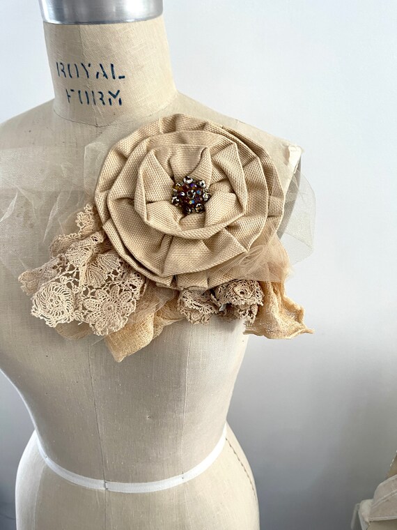 Extra Large Fabric Flower Brooch Pin Fabric Flower Pins Etsy