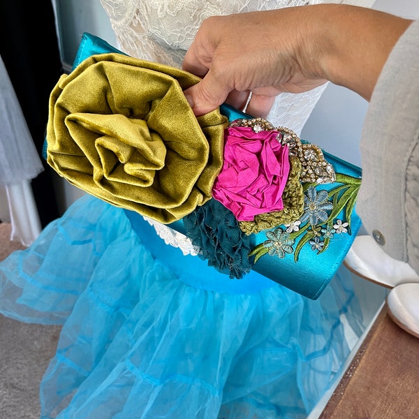 Electric Blue Clutch Etsy