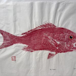 Röd snapper Gyotaku