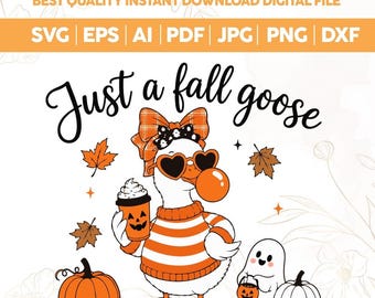 Fall Goose SVG PNG,Autumn Goose Shirt svg,Funny Cozy Goose png,Cozy Pumpkin Coffee Goose Shirt svg,Cute Autumn Animal Shirt png,Autumn svg