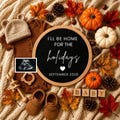 Baby Announcement Digital Pregnancy Announcement Digital November Baby Announcement Fall Thanksgiving Editable Template Due November 2026 product logo