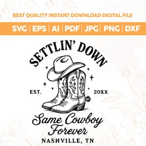 Last Rodeo Bachelorette SVG Template: Nashville Cowgirl Party (Digital Download)