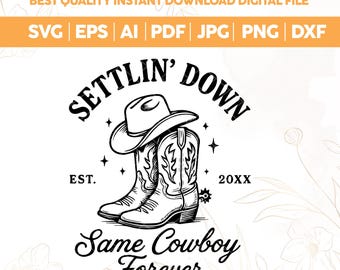 Last Rodeo Bachelorette SVG Template: Nashville Cowgirl Party (Digital Download)