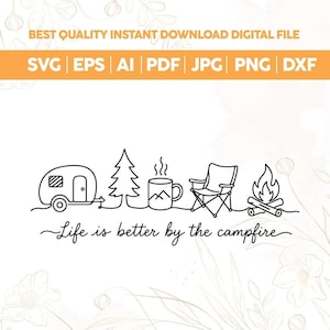Life Is Better By The Campfire SVG PNG | Doodle Minimalist Outdoor Design
Camping sublimation PNG | Live is better by the campfire png | Camping shirt png | Retro camping design | Adventure shirt png | Outdoor png
Life Is Better By The Campfire Png, Camping Life Png, Retro Camping Png, Minimalist Camping Png, Trendy Outdoor Png, Funny Camper Quote Png
Life Is Better By The Campfire Png, Camping Life Png, Minimalist Camping Png, Trendy Outdoor Shirt Design