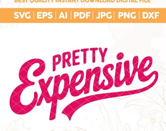 Pretty Expensive PNG | Sassy Valentine’s Day Shirt Design | Trendy Vday Mama Sublimation | Funny Girly Quote PNG Download