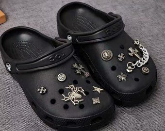 Gothic Dark Shoe Charms Set, Goth Croc Accessories, Alternative Punk Shoe Decorations for Holes, Edgy DIY Gift for Him or Her