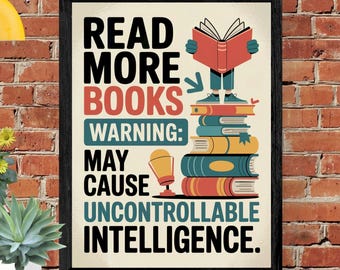 Read More Books Poster: Inspirational Classroom Decor (Digital Download