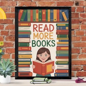 Reading Corner Poster: Inspirational Classroom Art (Digital Download)