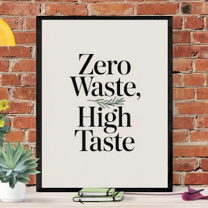 Zero Waste Poster: Earth Day Climate Change Art (Digital Download)